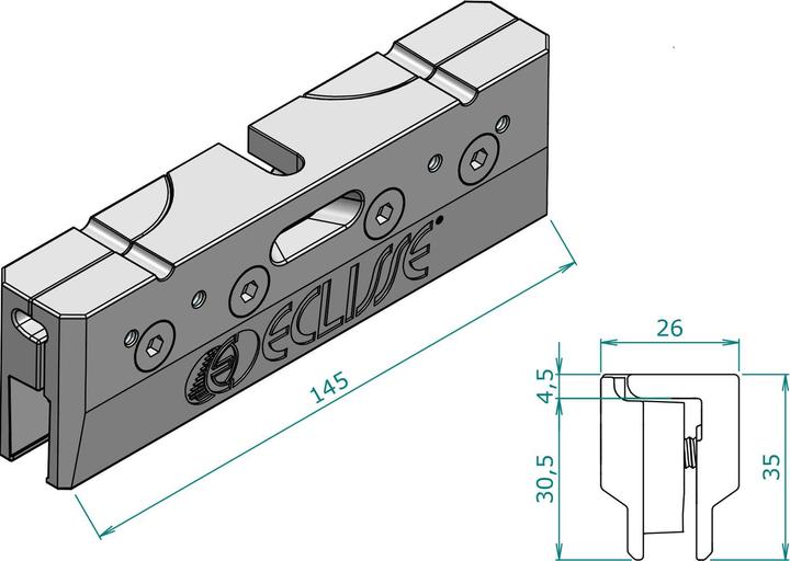 Immagine prodotto Eclisse Montaggio per porte tutto vetro