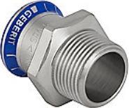 Produktbild Geberit Adapter Mapress Stainless steel outer thread DN 15/20 (31705) buy cheap online (Pressverbindung)