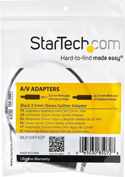 Produktbild StarTech Mini Jack Splitter Cable (Splitter)