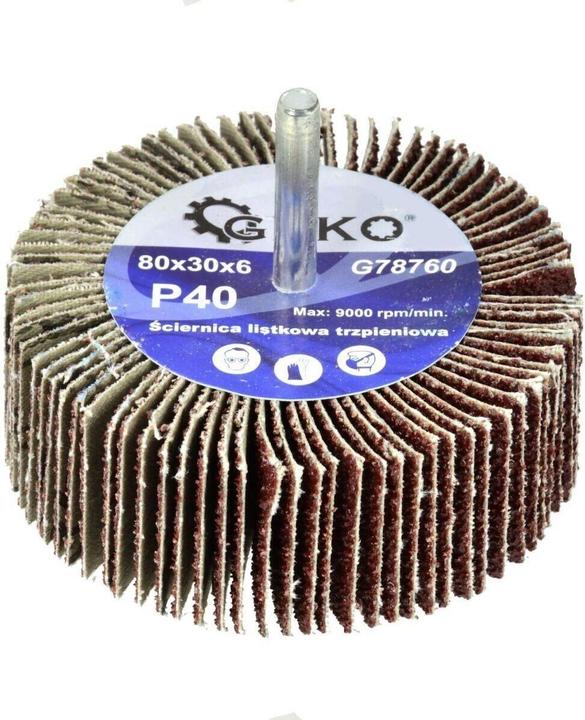 GEKO Mola con gambo, 80 x 30 x 6 mm, P80 (P80)