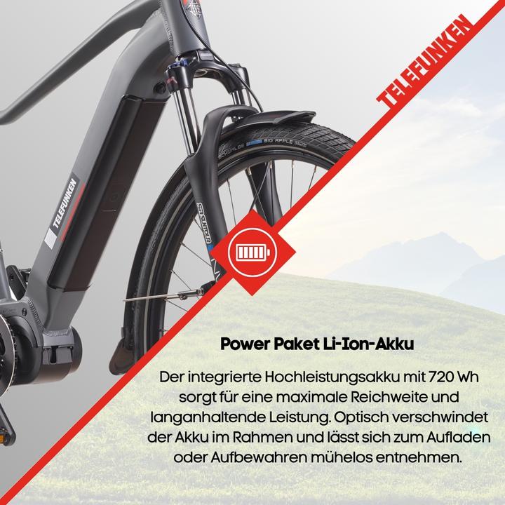 Actual product image Telefunken SUV E-Bike Herren SUV700 29 Zoll Mittelmotor 10-Gang Kettenschaltung (48 cm)