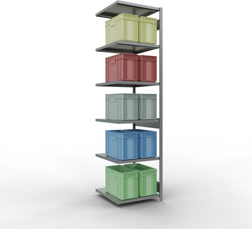 Actual product image Schulte Lagertechnik MULTIplus250 boltless add-on bay system with length bolts