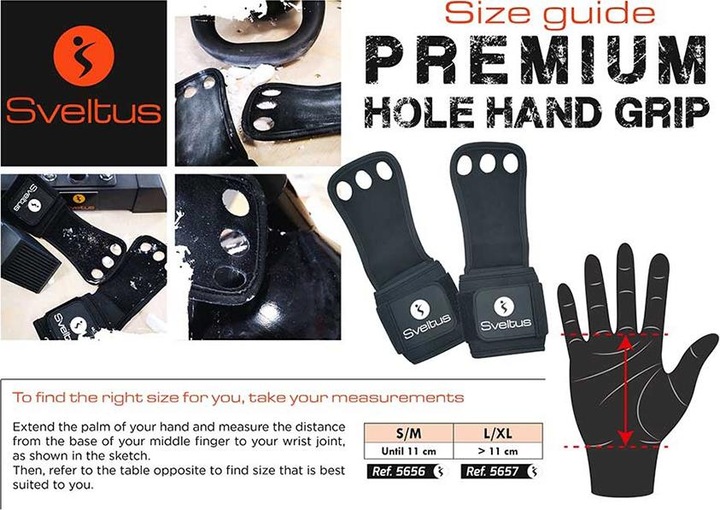 Produktbild Sveltus Hand Grip 3 Loch - S/M (S, M)