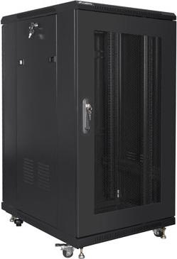 Produktbild Lanberg SZAFA INSTALACYJNA RACK STOJĄCA 19" 22U 600X800 CZARNA DRZWI PERFOROWANE (FLAT PACK) (22 HE, 19 Zoll Rack)