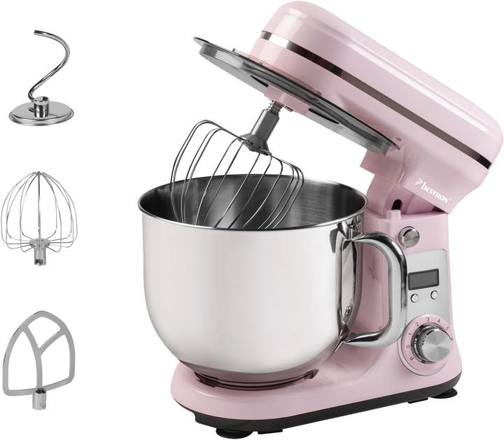 Actual product image Bestron Super Silent 4-in-1 Stand Mixer with DC Motor, 6 Speeds & Pulse Function (1000 W, 6 l)