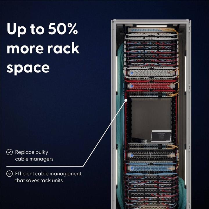 Produktbild PATCHBOX one / Cassette / 30RU / Cat 6A, STP, 1.8 m, Schwarz (S/FTP, CAT6a, 1.80 m)