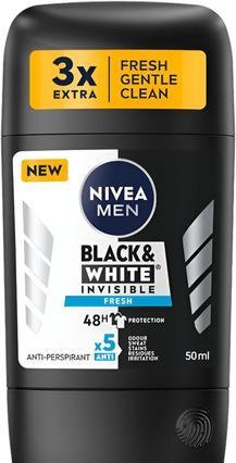 NIVEA Solid antiperspirantack & White Invisible Fresh 50 ml (Stick, 50 ml)