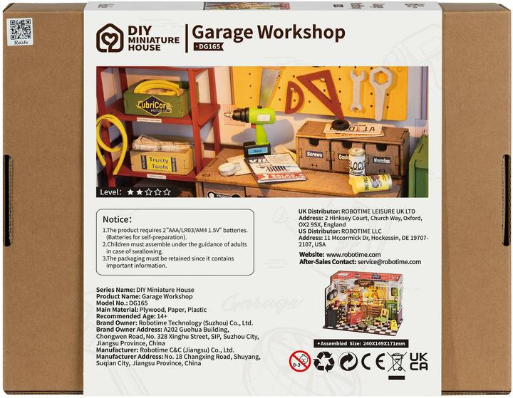 Actual product image Rolife Garage Workshop - Miniature house