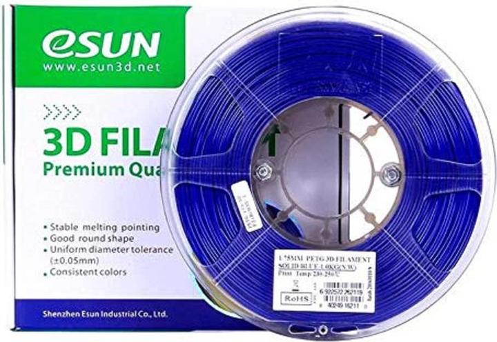 Actual product image eSUN PETG 1.75mm Solid Blue 1kg 3D Filament (PETG, 1.75 mm, 1000 g, Blue)