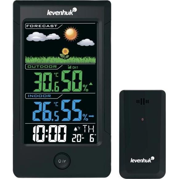 Thumbnail - Levenhuk Weezer Teo TH40 Thermohygrometer, Wetterstation, Schwarz