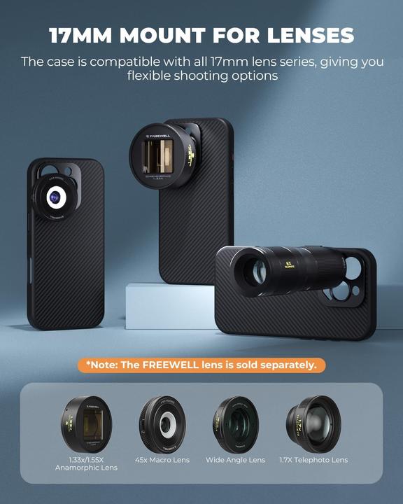 Produktbild Freewell iPhone 16 Pro Case with 17mm Mount (Apple iPhone 16 Pro)