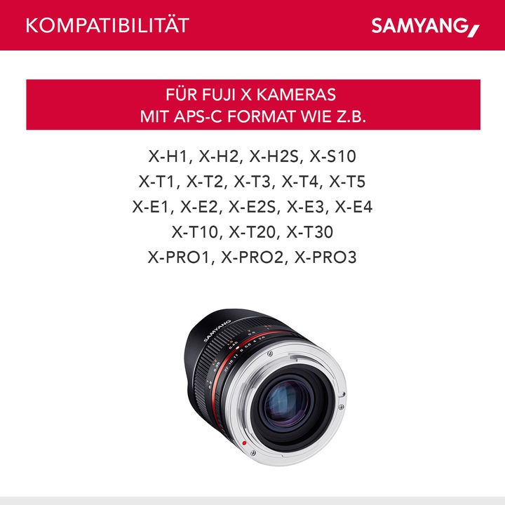 Produktbild Samyang 8mm f/2.8 II - Fujifilm X (Black) (Fujinon XF, APS-C / DX)