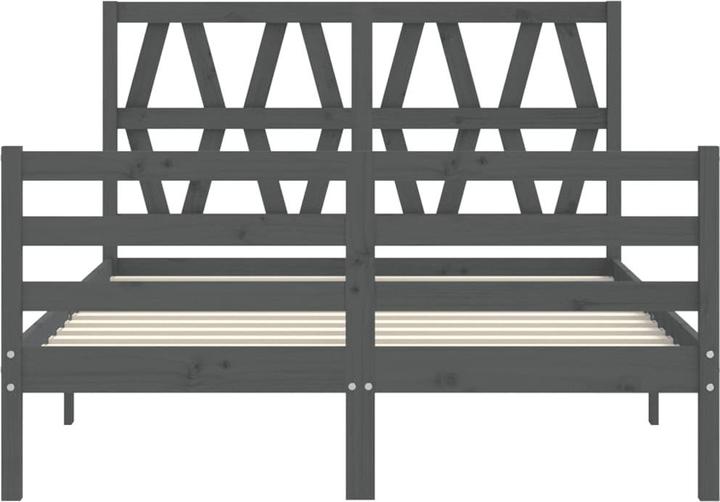 Image du produit VidaXL Massivholzbett mit Kopfteil Weiss 5FT King Size (150 x 200 cm)