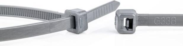 Produktbild WKK Kabelbinder grau, 370x4,8mm, 100 Stück (Kunststoffkabelbinder, 370 mm, 100 Stk.)