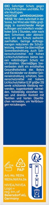 Image du produit NIVEA Sun Alpin Crème solaire pour le visage (Crème solaire visage, SPF 30, 50 ml, 69 g)