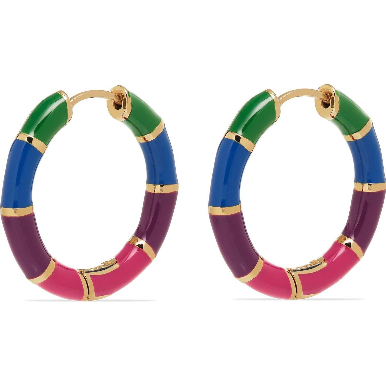 Esprit, Ohrringe, Creolen ENAMEL, (Edelstahl, Emaille)