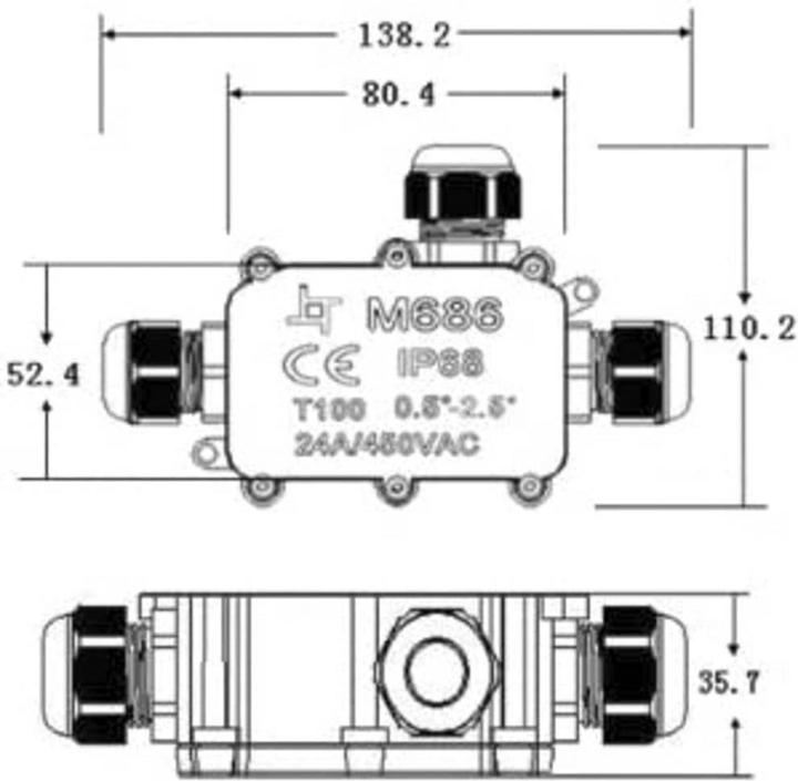 Immagine prodotto Boxexpert BXPJSGH686-3 Scatola di giunzione (L x P x A) 35 x 138 x 110 mm 1 pz.