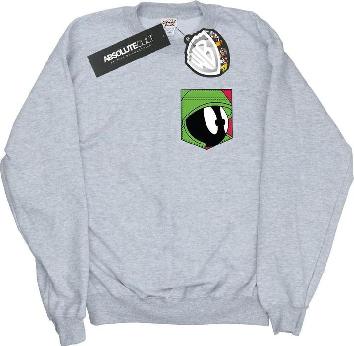 Produktbild Looney Tunes Marvin The Martian Face Faux Pocket Sweatshirt (M)