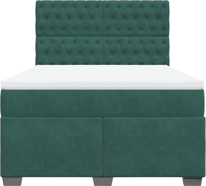 Produktbild vidaXL Bo x springbett mit Matratze 160 x 200 cm Samt (160 x 200 cm)