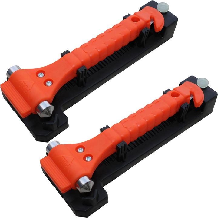 Benson Auto Notfallhammer mit Gurtschneider und Halterung