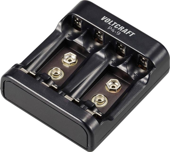 Voltcraft P4-9 Chargeur de piles rondes NiMH Micro (AAA), Mignon (AA), bloc 9 V (9V Block, AA, AAA, Chargeurs sans batterie)
