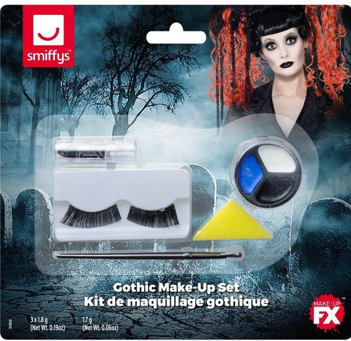 Image du produit Smiffys Set de maquillage gothique (Cils artificiels)