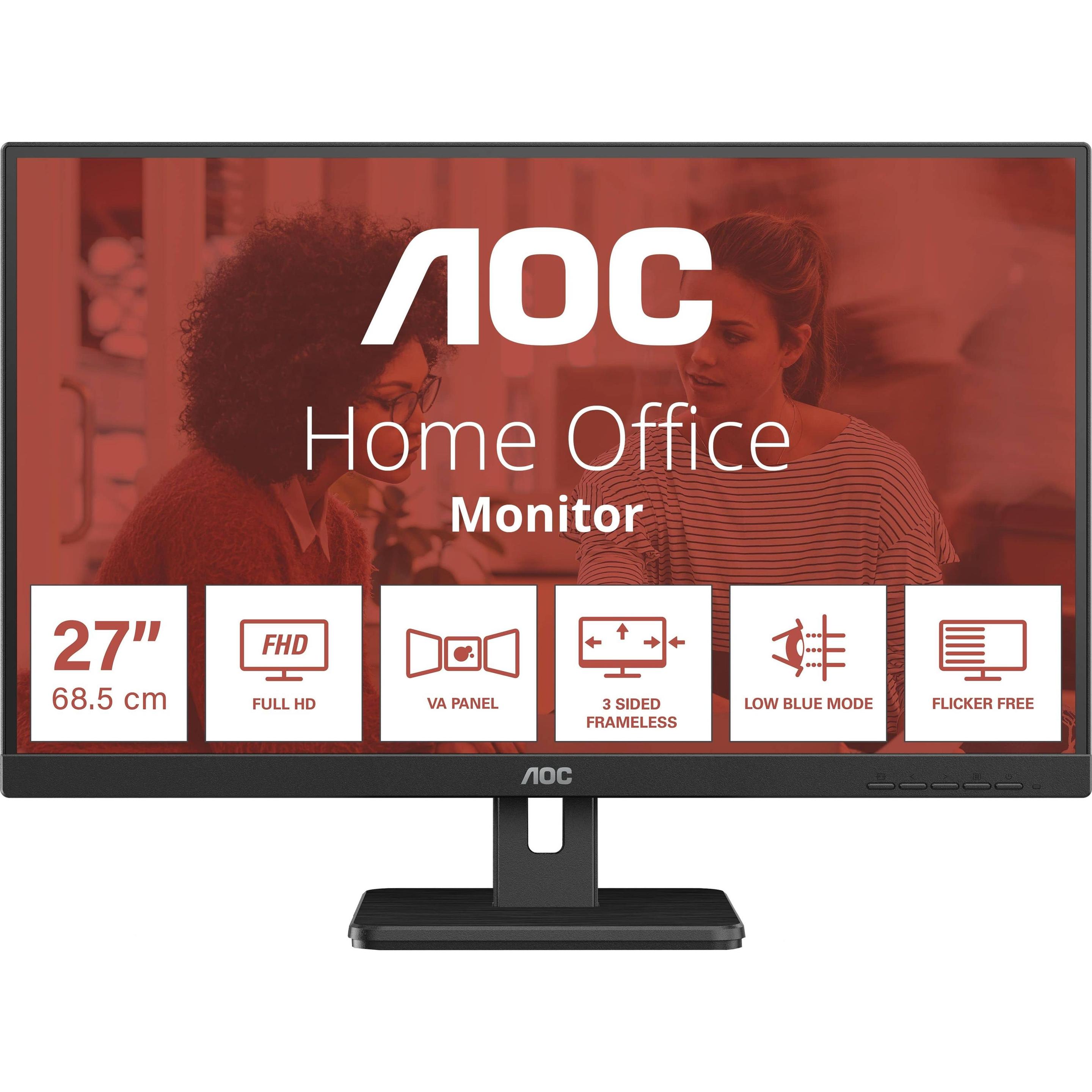 AOC 27E3UM (1920 x 1080 Pixel, 27"), Monitor, Schwarz