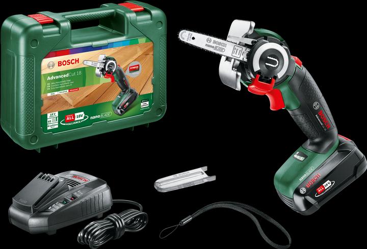 Actual product image Bosch Home & Garden AdvancedCut 18 with battery (Battery chain saw)