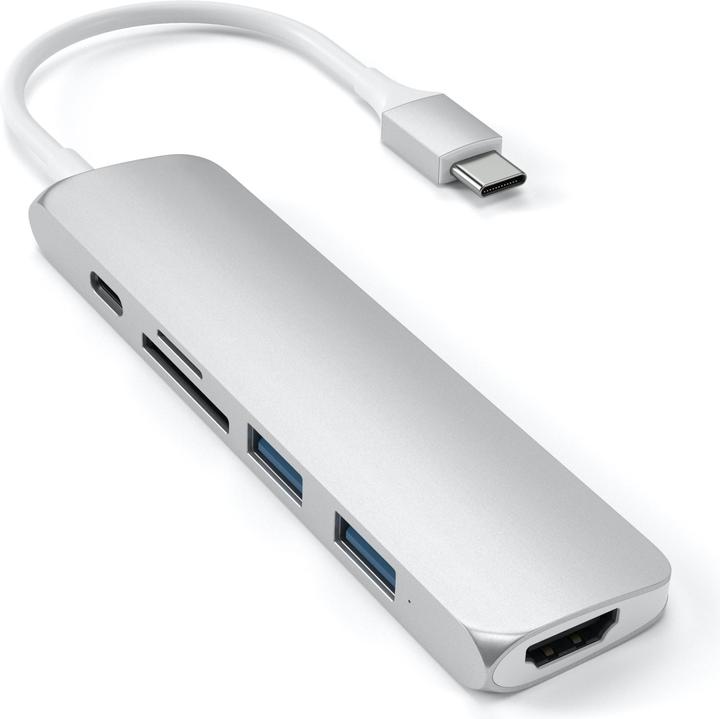 Satechi USB-C Slim Multiport V2 (USB-C, 6 Ports)