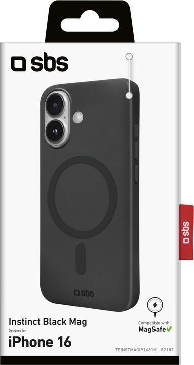 Actual product image SBS Instinct Cover with MagSafe for iPhone 16 black (Apple iPhone 16)