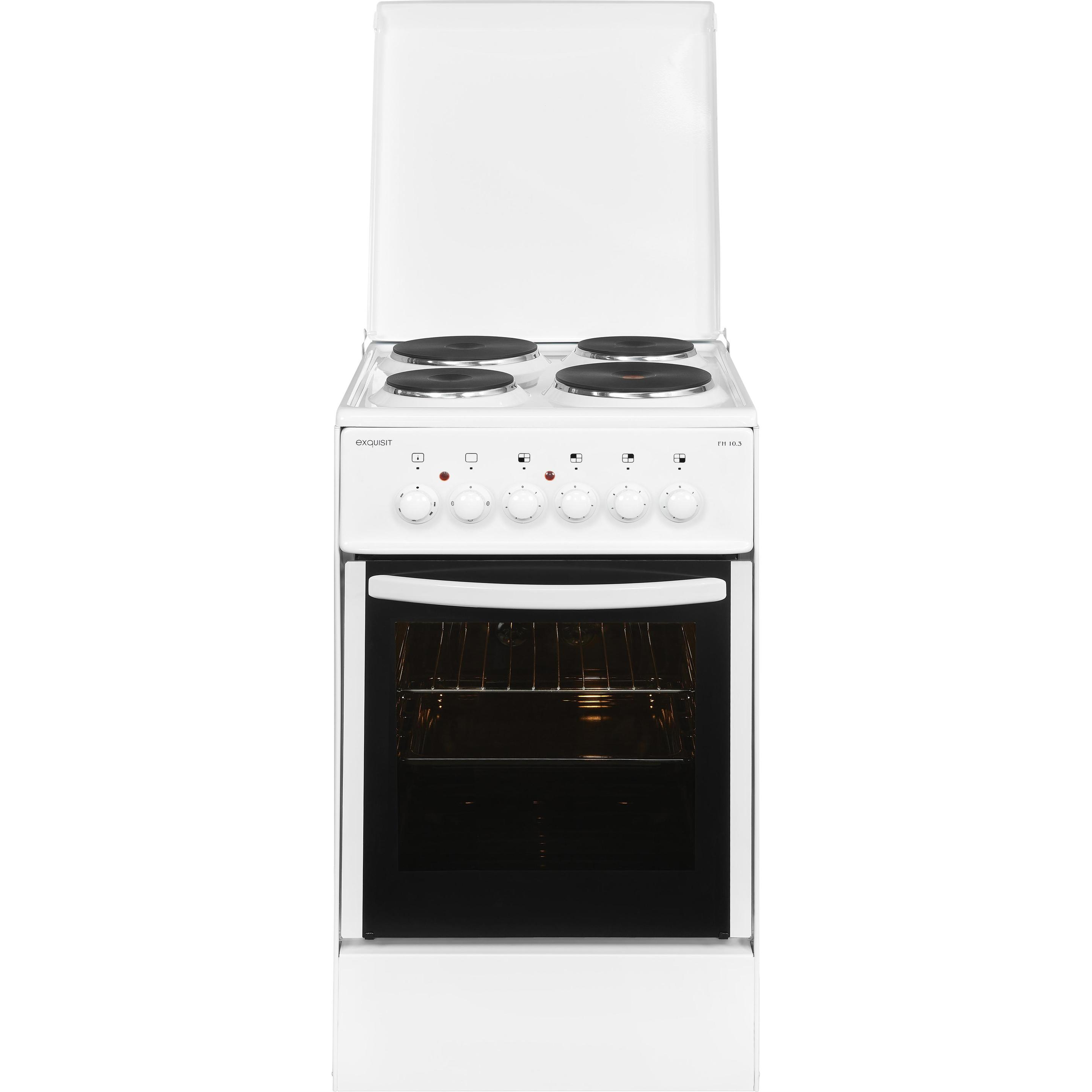 Thumbnail - Exquisit EH 10.3 F2, Backofen + Herd Freistehend, Weiss