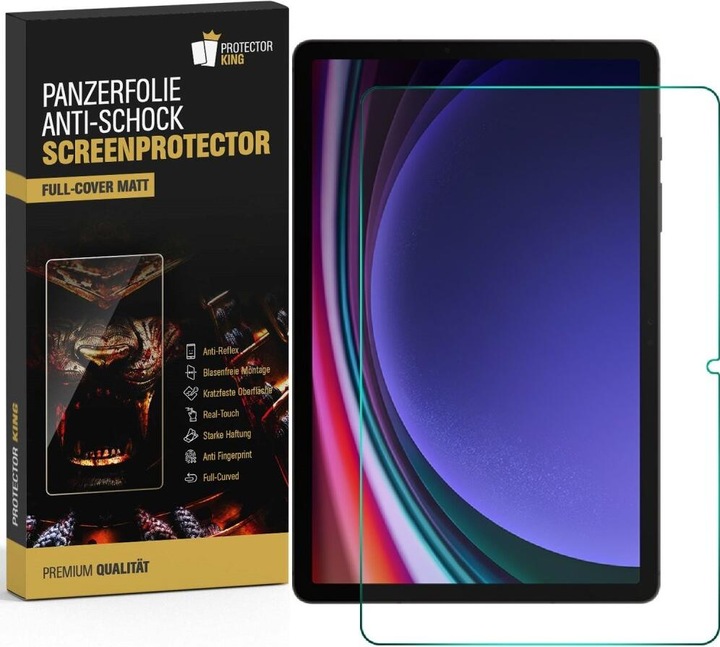Actual product image Protectorking 1x Panzerfolie Anti-Shock matt entspiegelt (1 Piece, Galaxy Tab S9 Plus)