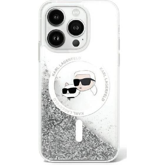 Karl Lagerfeld KLHMP16MLGKCSGH iPhone 16 Plus 6.7" hardcase transparent Liquid Glitter Karl&Choupett (Apple iPhone 16 Pl...