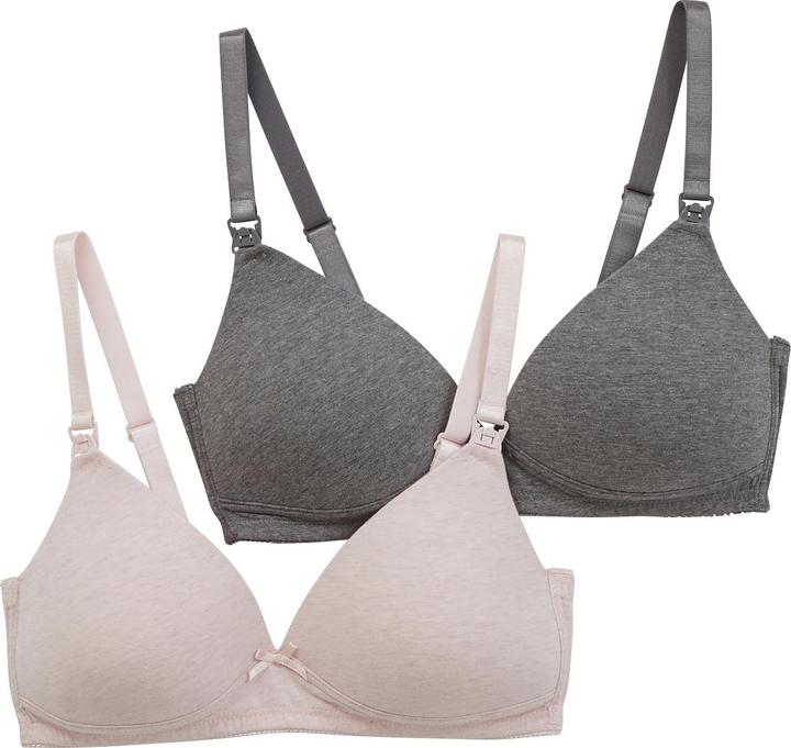 rose moucheté, pack gris chiné