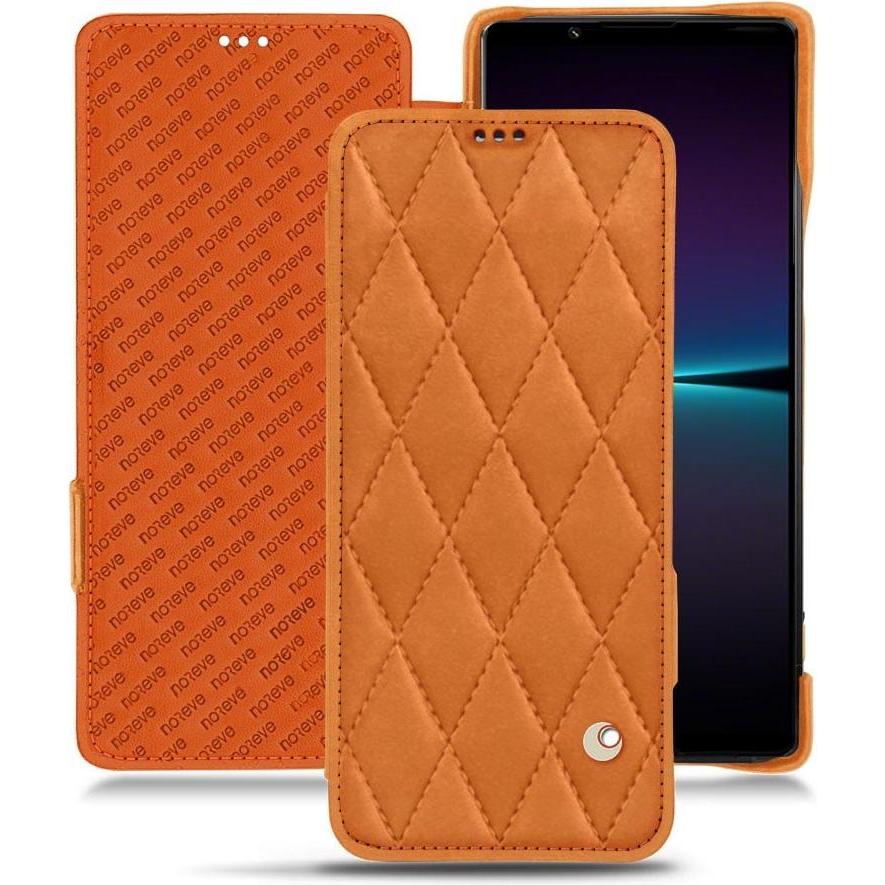 Thumbnail - Noreve Lederschutzhülle horizontal (Sony Xperia 1 IV), Smartphone Hülle, Orange
