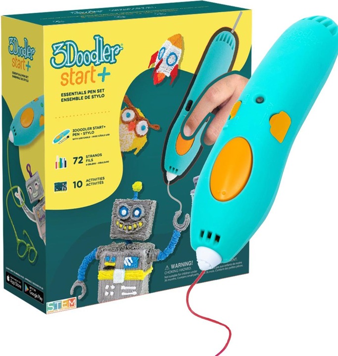 Immagine prodotto 3Doodler Start PLUS 3D PRINTING PEN SPLUS penna 3D 0,77 mm Turchese, Giallo