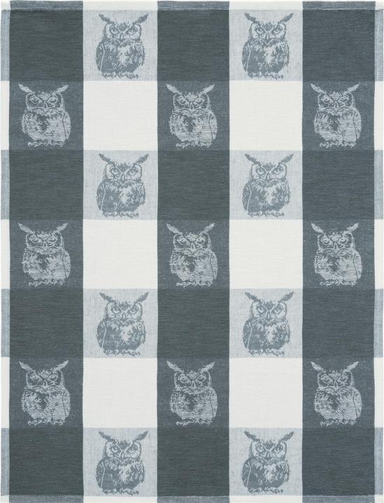 Produktbild Erwin Müller Geschirrtuch "Eule und Schneeflocken" im 4er-Pack (70 x 50 cm)