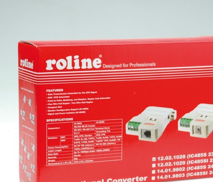 Produktbild Roline Konverter RS232-RS485, ohne galvan. Trennung