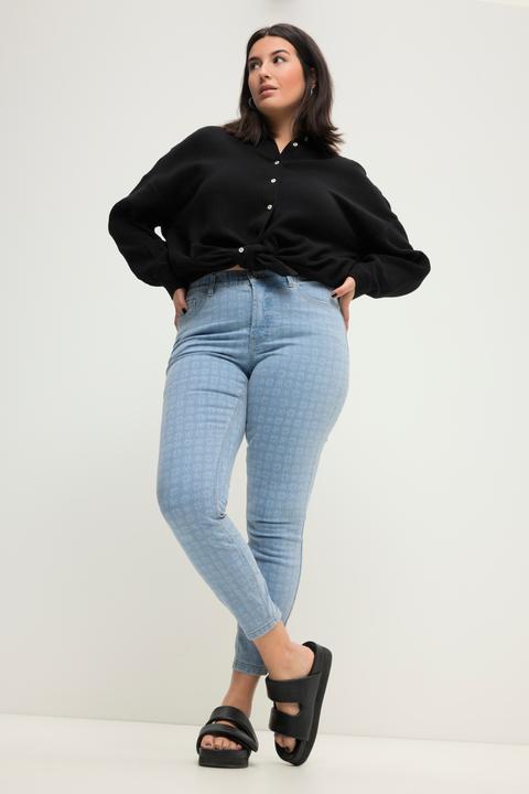 Produktbild Studio Untold Skinny Jeans, 5-Pocket, Alloverprint (58)