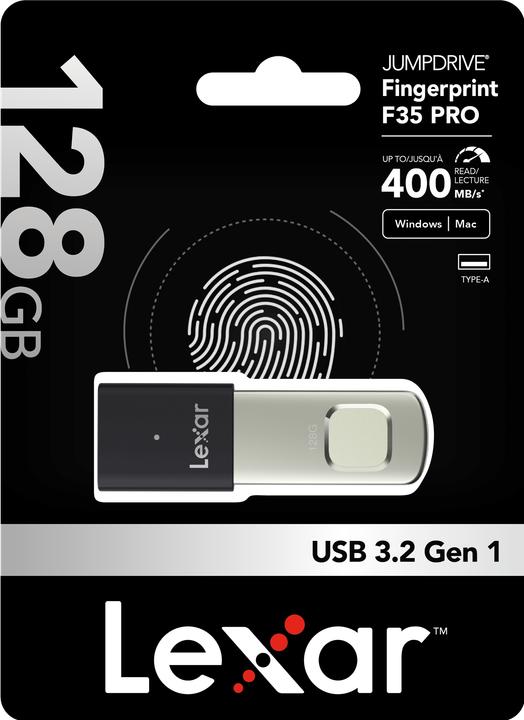 Actual product image Lexar Fingerprint F35 Pro (128 GB, USB-A)