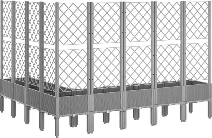 Image du produit vidaXL Bac à plantes avec treillis PP