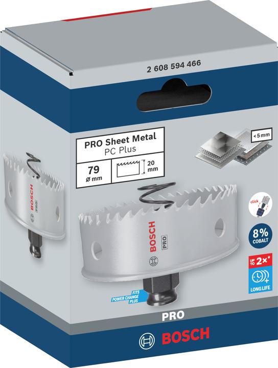 Immagine prodotto Bosch Professional Zubehör Sega a tazza PRO Sheet Metal PC Plus, 79 mm (79 millimetri)