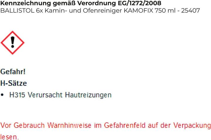 Productafbeelding Ballistol Kamin-und Ofenreiniger 'Kamofix'