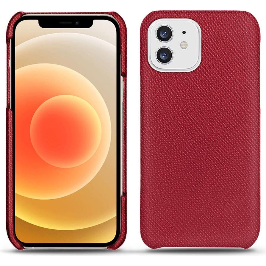 Noreve Lederschutzhülle (Apple iPhone 12), Smartphone Hülle, Rot
