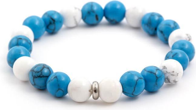 Actual product image Beneto Bead bracelet made of howlite MINK17 / 17 (L)