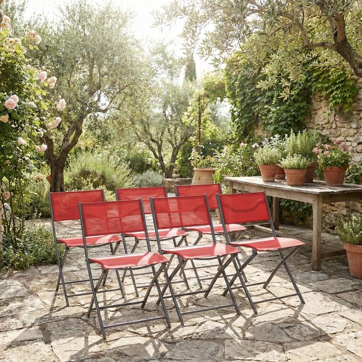 Produktbild VCM 6-tlg. Gartenstuhl Klappstuhl Sumila