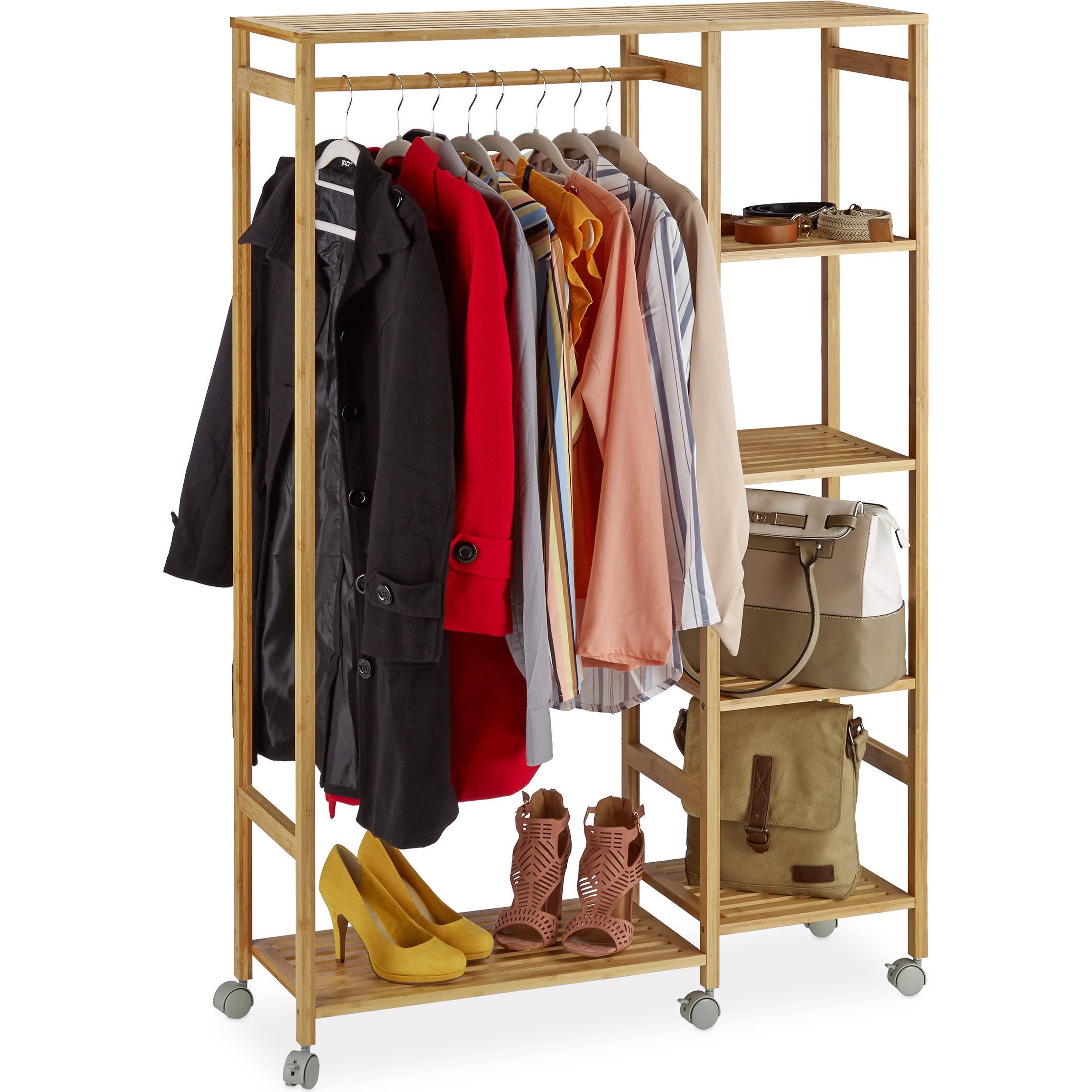 Thumbnail - Relaxdays, Kleiderständer + Kleiderstange, Bambus