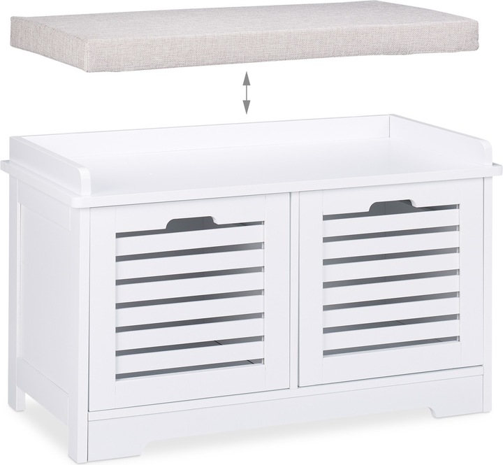 Actual product image Relaxdays Bench Ottoman, 2 Drawers (72 cm)