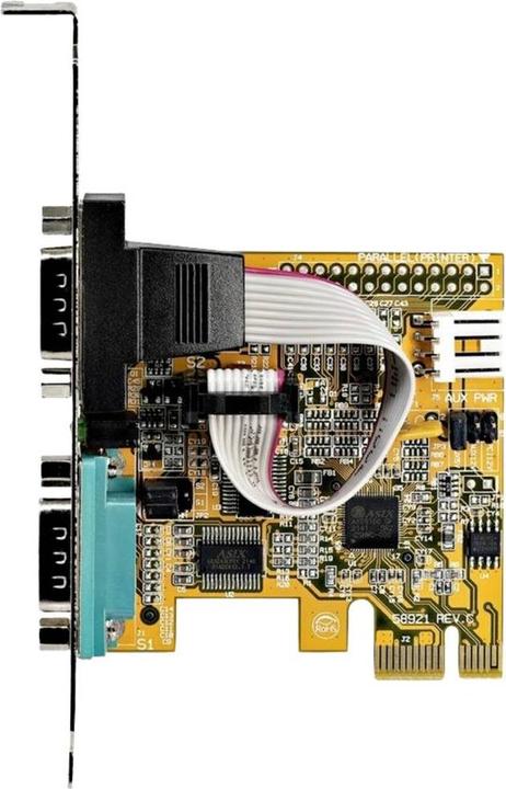 Actual product image StarTech COM 2 Port PCI Express Serial Interface Card PCIe to RS232 Card Serial Adapter K
