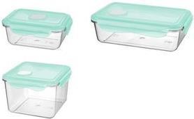 Actual product image keeeper Food storage jar "tina", with clip, Tritan, 0.45 litre jar transparent / lid aquamarine, material: (0.45 l)